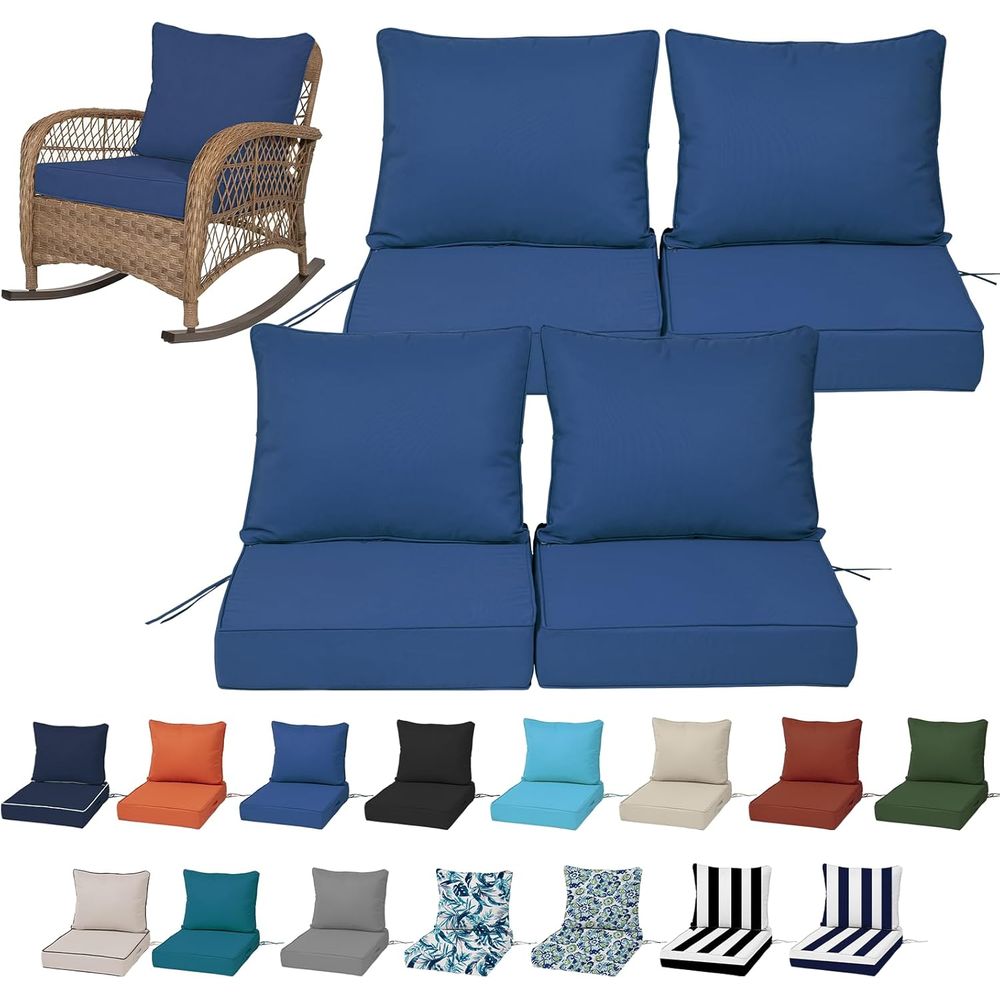 Outdoor Furniture Cushion - Set di 4 Cuscini Profondi per