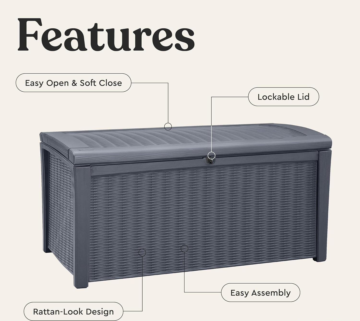 Contenitore da Esterno da 110  - Outdoor Furniture Resin recensione e prezzo
